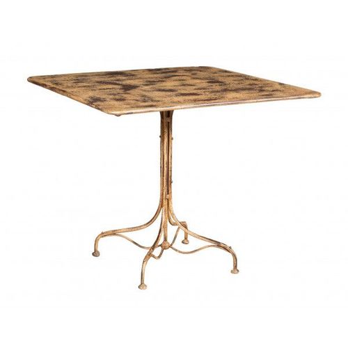 Table En Fer Forgé Avec Finition Crème Antique