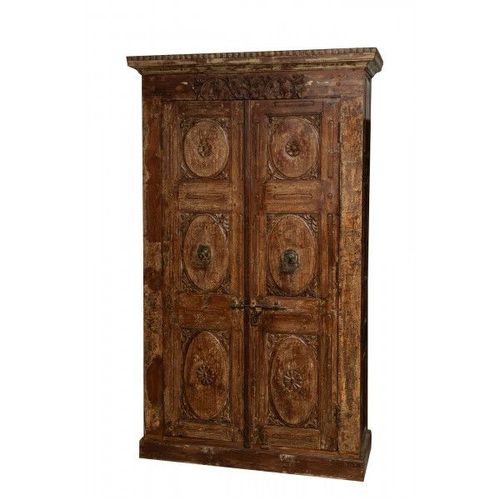 Armoire / Bibliothèque En Bois Avec Portes Antiques