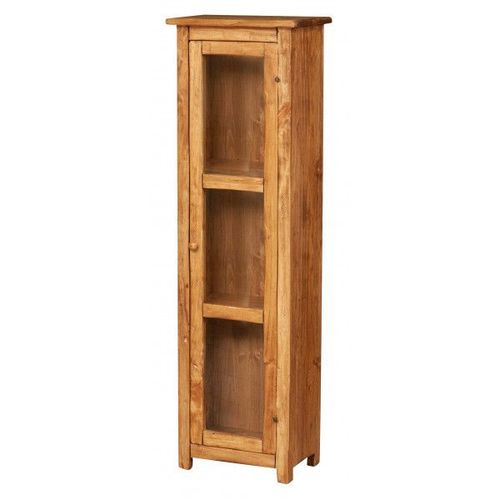 Vitrine De Pays En Bois De Tilleul Massif, Finition Naturelle.Fabriqué En Italie