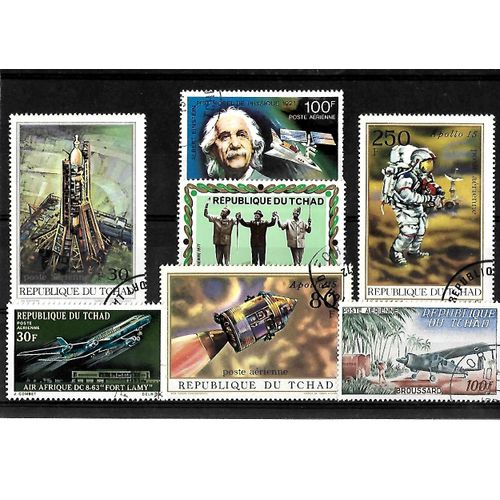 Tchad-Lot De 7 Timbres Oblitérés-Très Bon Etat