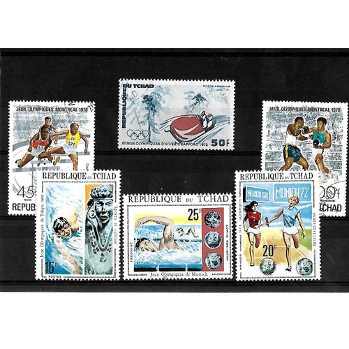 Tchad-Jeux Olympique D'hiver-Lot De 6 Timbres Neufs**-Gomme Intacte-1 Er Choix