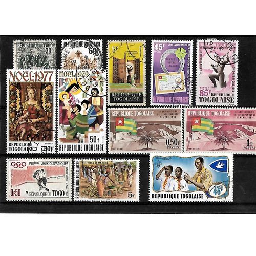 Togo-Lot De 12 Timbres Oblitérés-Très Bon Etat