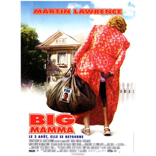 Big Mamma / Big Momma's House - Affiche Originale De Cinéma - Format 120x160 Cm - Un Film De Raja Gosnell Avec Martin Lawrence, Nia Long, Paul Giamatti, Terrence Howard, Jascha Washington - Année 2000
