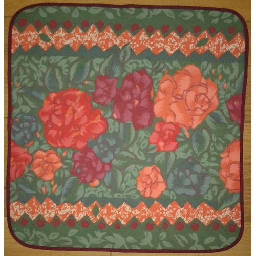 Lot De 6 Serviettes De Table Multicolores Motifs Floraux 48x46 Cm