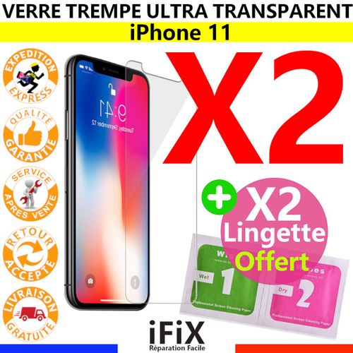 Verre Trempe Iphone 11 (X2)