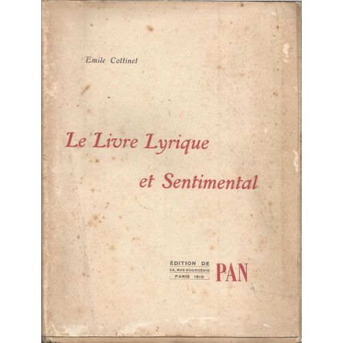 Le Livre Lyrique Et Sentimental
