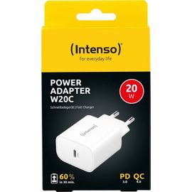 Adaptateur secteur USB-C INTENSO W20C 20 W - 1x USB-C - blanc