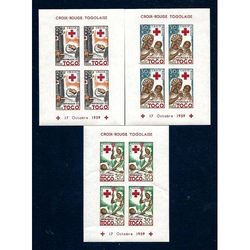 Togo-1959-Croix Rouge N° 268 / 269 / 270 -Timbres Neufs**-Gomme Intacte- 1 Er Choix