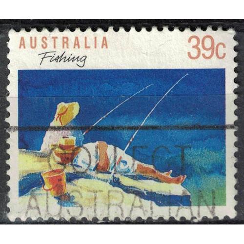 Australie 1989 Oblitéré Used Angling Fishing Peinture Pêche À La Ligne Su