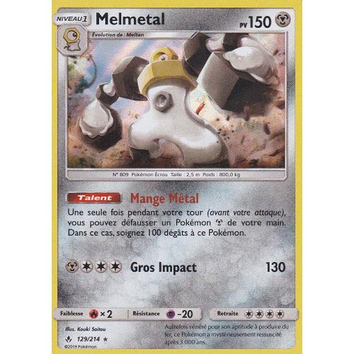 Carte Pokemon - Melmetal - 129/214 - Holo-Rare - Sl10 Alliance Infaillible - Française