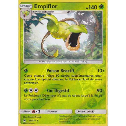 Carte Pokemon - Empiflor - 15/214 - Holo Reverse - Sl10 Alliance Infaillible - Française