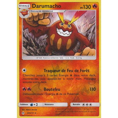 Carte Pokemon - Darumacho - 24/214 - Holo-Reverse - Sl10 Alliance Infaillible - Française