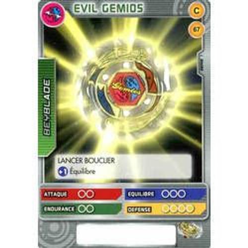 Carte Beyblade - Evil Gemios - 67/160 - Commune Série 1