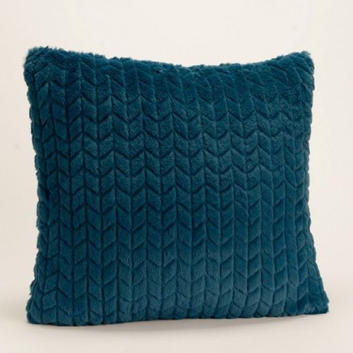 Coussin Bleu Nuit Chevron 40x40 Cm