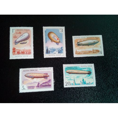 Timbre Russie / Urss Yt 5877 A 5881 Séries: Aviation 1991 ( 080304 )