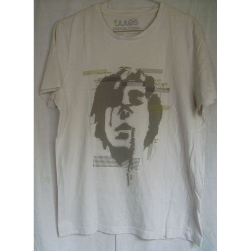 T-Shirt Blanc " Keep On Line / Rough Denim " Jules - Taille L