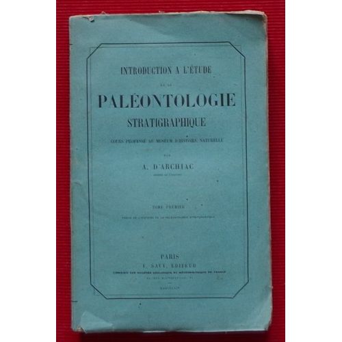 Introduction À LÉtude De La Paléontologie Stratigraphique