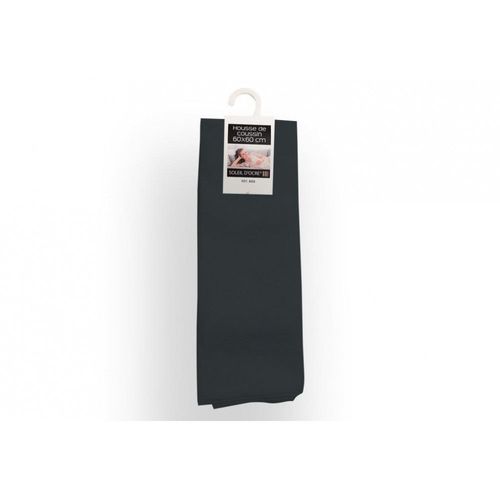 Housse De Coussin 60x60 Cm Alix Anthracite, Par Soleil D'ocre
