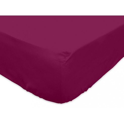 Drap Housse 90x200 Cm En Coton 57 Fils Soleil D'ocre Cassis