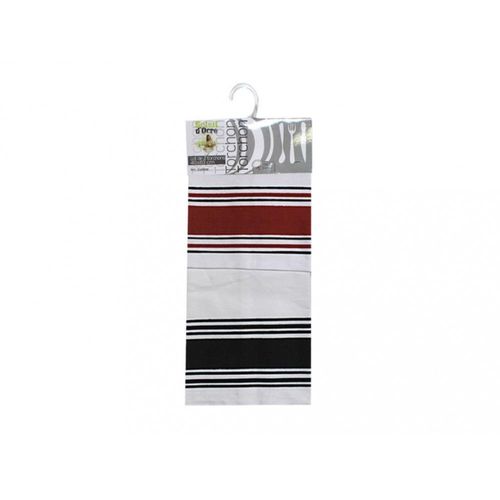 Lot De 2 Torchons Coton Cuisine Noir Et Rouge