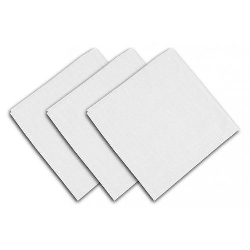 Lot De 3 Serviettes En Coton 45x45 Cm Panama Blanc, Par Soleil D'ocre