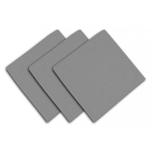 Lot De 3 Serviettes De Table 40x40 Cm Alix Gris, Par Soleil D'ocre