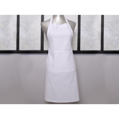 Tablier De Cuisine En Coton 60x80 Cm Panama Blanc, Par Soleil D'ocre