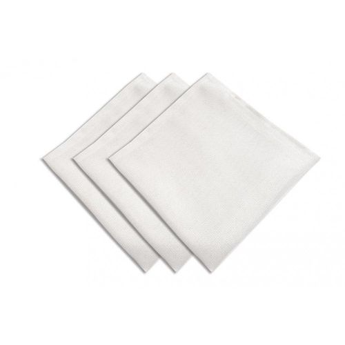 Lot De 3 Serviettes De Table 45x45 Bella Blanc