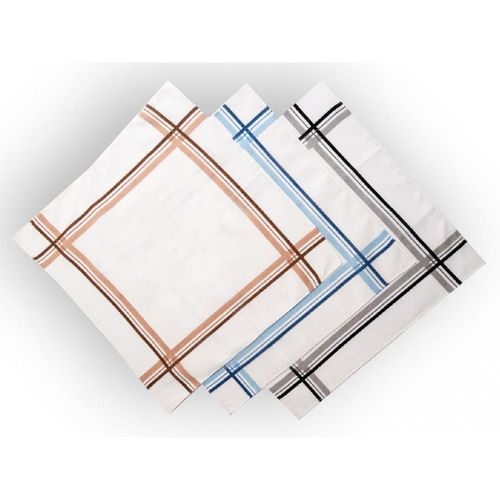 Lot De 3 Mouchoirs En Coton 38x38 Cm Homme, Par Soleil D'ocre