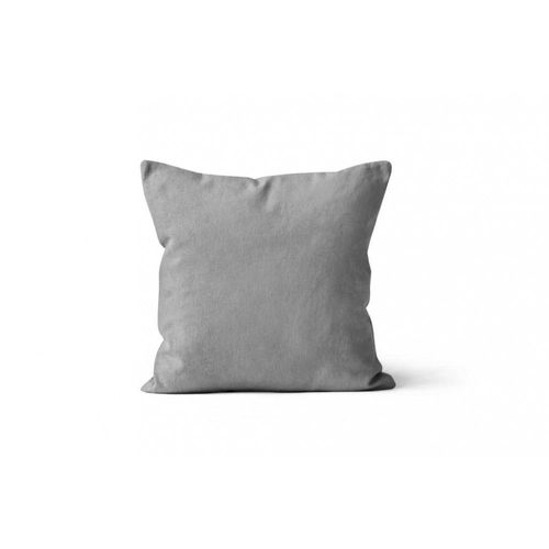 Housse De Coussin Unie 60x60 Cm Alix Gris, Par Soleil D'ocre