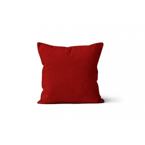 Housse De Coussin Unie 40x40 Cm Alix Rouge, Par Soleil D'ocre