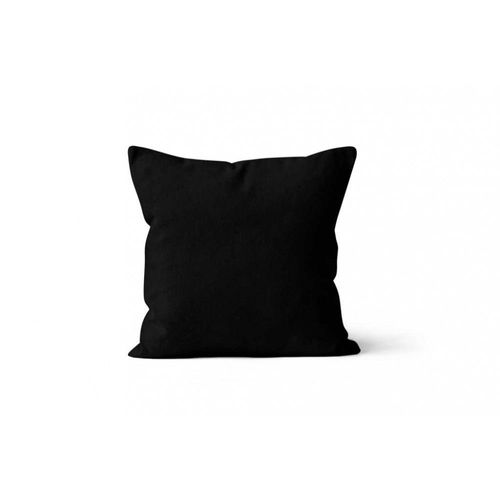 Housse De Coussin Unie 40x40 Cm Alix Noir, Par Soleil D'ocre