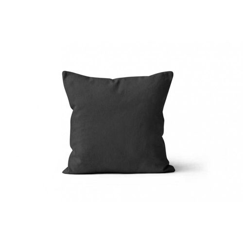 Housse De Coussin Unie 40x40 Cm Alix Anthracite, Par Soleil D'ocre