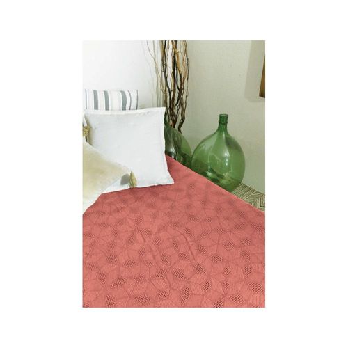 Jeté De Lit Jacquard En Coton Lavé 220x240 Cm Pablo Bambou, Par Vend Du Sud