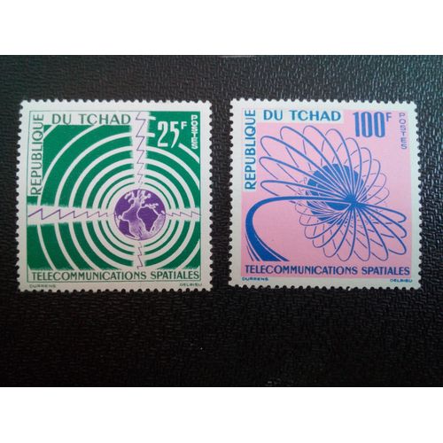 Timbre Tchad Yt 86 - 87 Séries: Communications Spatiales 1963 ( 090304 )