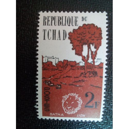 Timbre Tchad Yt 68 Batha Et Lion 1962 ( 090304 )