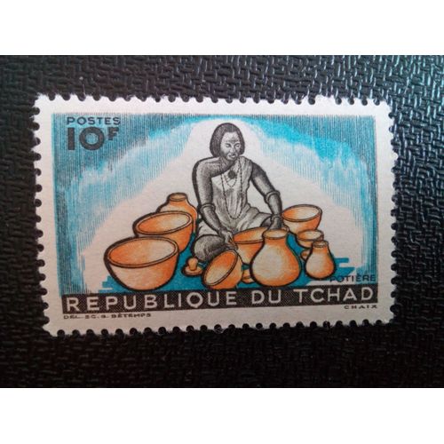 Timbre Tchad Yt 94 Artisanat De Sao Potier 1964 ( 090304 )