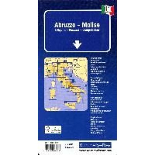 Kümmerly+Frey Regional-Strassenkarte 11 Abruzzen, Molise 1:200.000