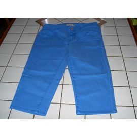 Pantacourt Jean Coupe Droite Couleur Bleu Cache-Cache Modèle My Fashion Basic Taille 16 Ans Ou 36