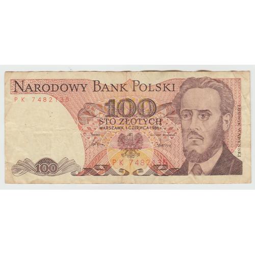 Un Billet De 100 Zlotych.Narodowy Bank Polski.Ludwik Warynski