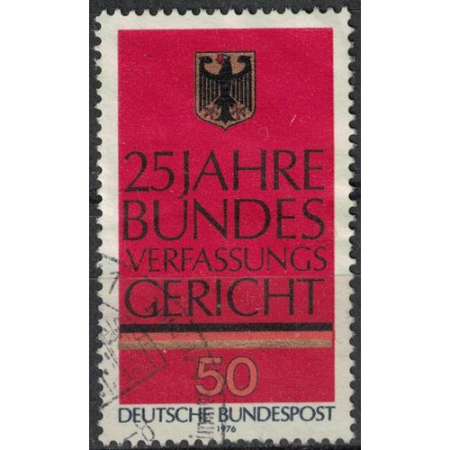 Allemagne 1976 Oblitéré Used Bundesverfassungsgericht 25 Ans De La Cour Constitutionnelle Fédérale Su