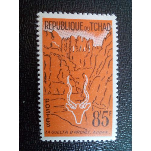 Timbre Tchad Yt 78 Gorge D'archet Et Addax 1961 ( 090304 )