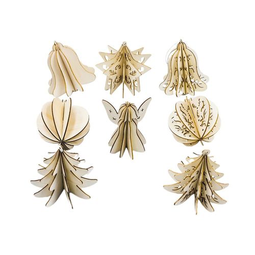 5 Pieces Noel Bois Ornements Ractical Durable Utile Noel Decoratif Ornement Noel Arbre Ornements Pour Fête Festival
