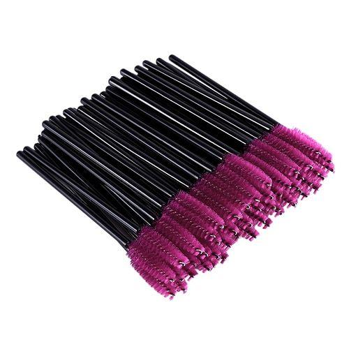 50 Pieces/Lot Maquillage Brosse Rose Fibres Synthetiques Unique Jetable Cils Brosse Mascara Applicôteur Baguette Brosse Cosmetique Maquillage Outil 