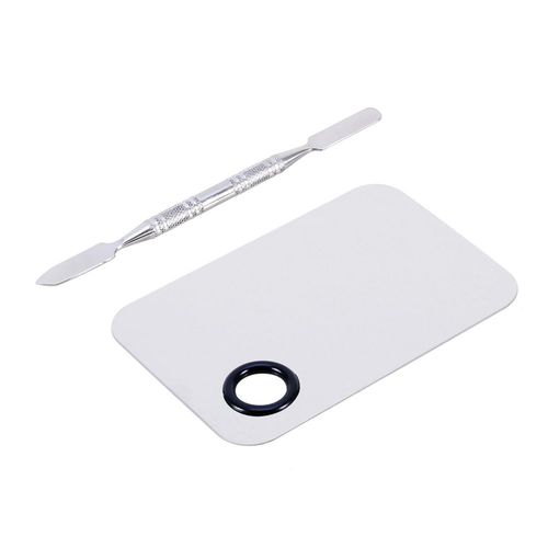 1 Ensemble Cosmetique Maquillage Des Ongles Pôlette De Melange Spatule Tige Outil Professionnel En Acier Inoxydable Mains Libres Nail Art Manucure 