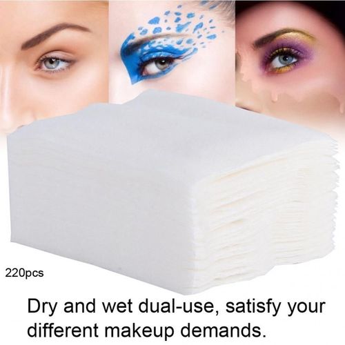 220 Pieces Tampons De Coton Jetables Demaquillant Lingettes Cosmetique Outil De Soin De La Peau S 