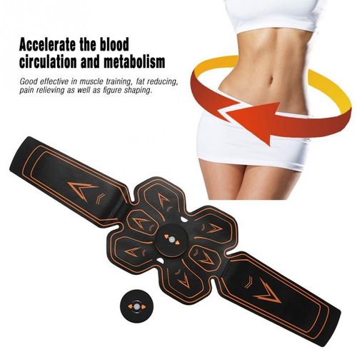 Intensite Rechargeable Abdominale Muscle Stimulateur Masseur Corps Mince Graisse Reduire Silicone Gel Ceinture Formation De Remise En Forme Usbcharging