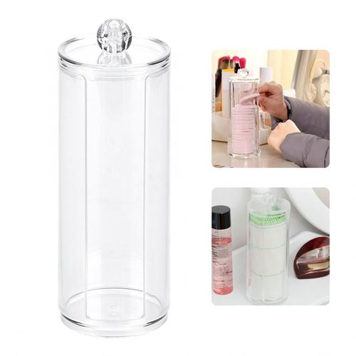 Serviettes En Papier Transparent Rond Acrylique Coton Pad Mallette De Rangement Organisateur Support Coussinets Conteneur Demaquillant Lingettes A 