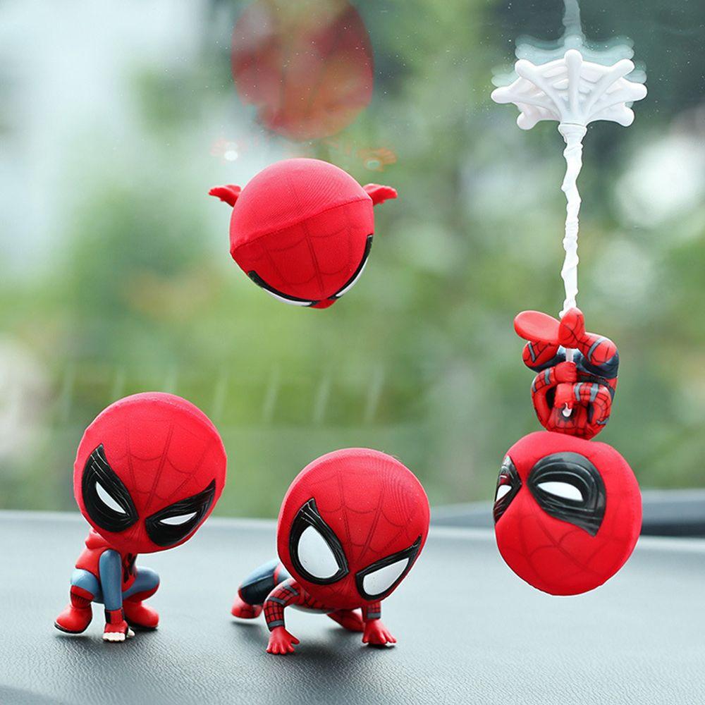 Décoration de voiture créative en tissage de marionnette Marvel Avenger  Spiderman, modèle fait à la main, décoration intérieure de voiture -  AliExpress