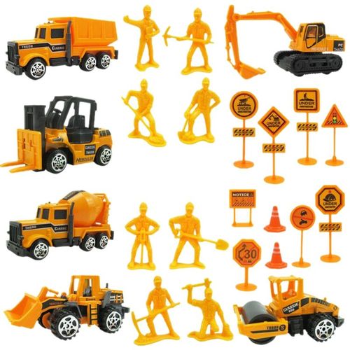 Mvi 24 Pieces Mini Alliage Ingenierie Voiture Tracteur Jouet Camion À Benne Basculante Modele Classique Jouet Voitures Pour Enfants